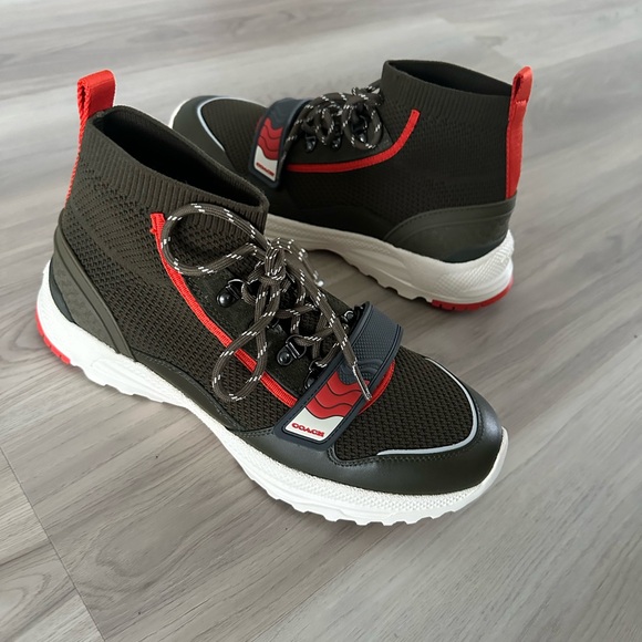 Coach Green and Red Sneakers - Picture 1 of 9